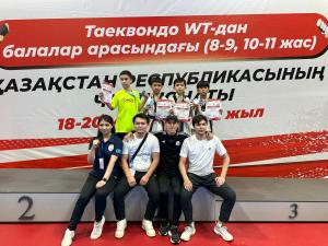 The athletes have become medalists in the Kazakhstan Taekwondo Championship.